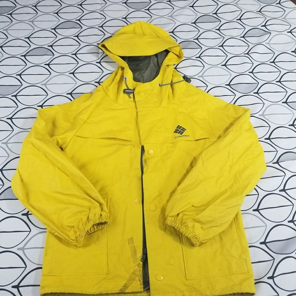 columbia yellow rain jacket
